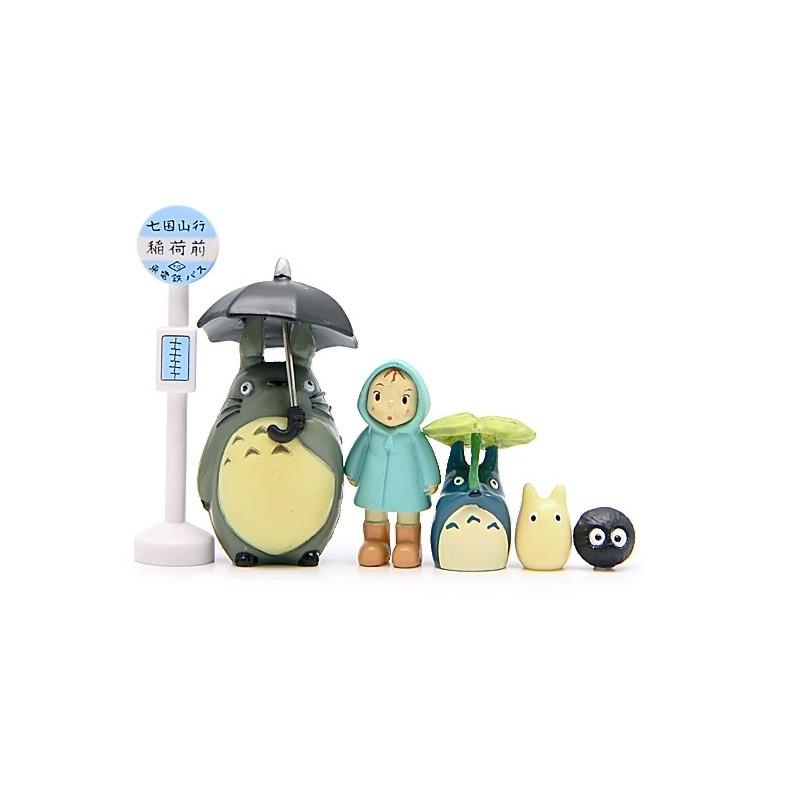 Cartoon Cat Umbrella Shade Micro Landscape Gardening Doll Set Pvc Material