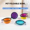 Easy taking portable Pet Food Bowl for Cats And Dog TPE foldable Collapsible Travel Outdoor Water Food plate for Pets
