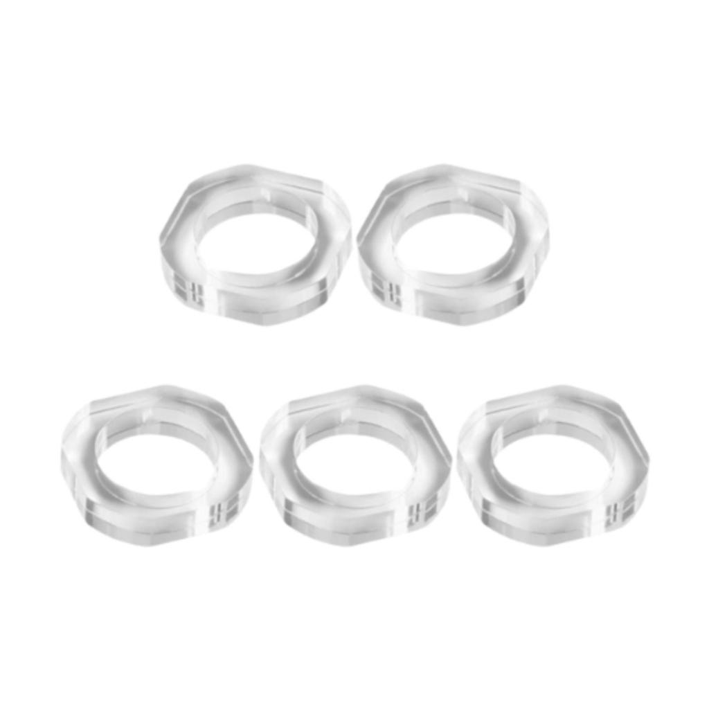 5x Napkin Holder Rings Exquisite Acrylic Table Settings Napkin Buckles for