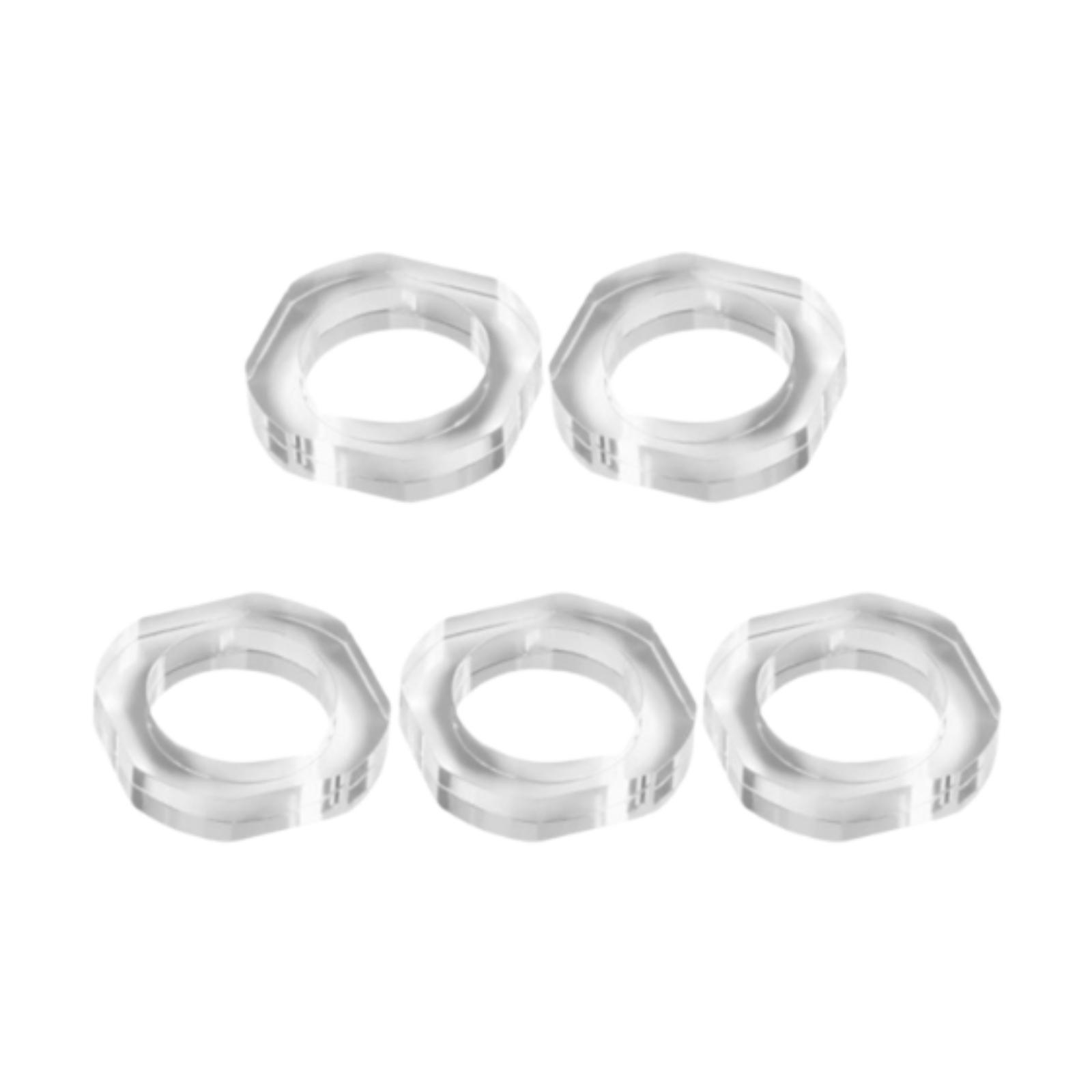 

5x Napkin Holder Rings Exquisite Acrylic Table Settings Napkin Buckles for