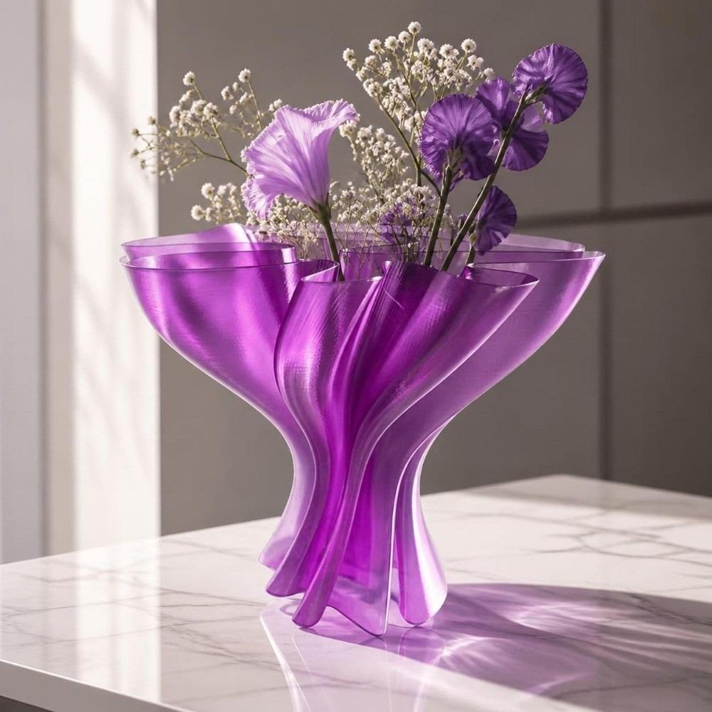 Creative Desktop Ornament 3D Printed Flower Display Container Home Decor Flower Bouquet Vase Home