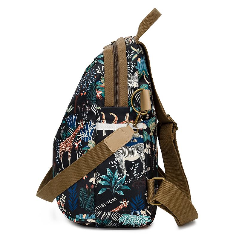 Oxford Print Rucksack Damen Wasserdicht Pendler Reisetasche Multifunktionsrucksack