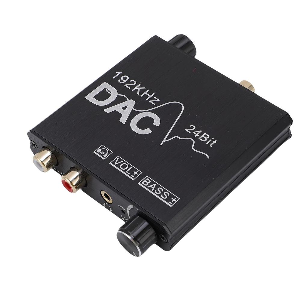 Digital to Analog Sound Converter 192KHz 24Bit USB Adjustable Volume with Optical Cable 3.5mm Jack