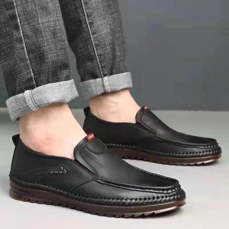 Leather Shoes for Men Luxury Business Casual Shoe Comfort Soft Sole Driving Shoes for Men Oxford Office Footwear Slip-On Loafers