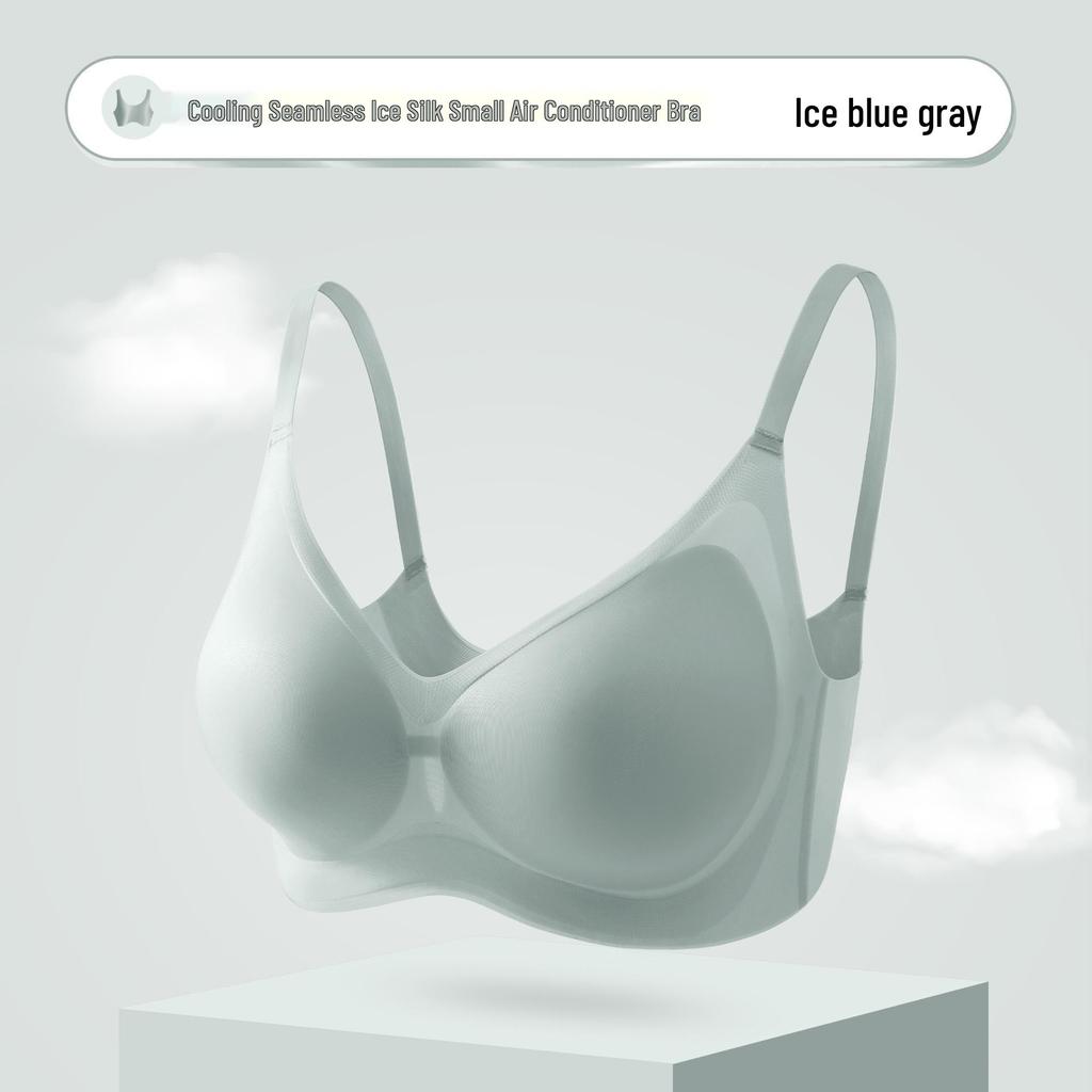 Ultra-Thin Ice Silk Seamless Women's Cooling Bra - Light, Breathable, and Beautiful Back Design
