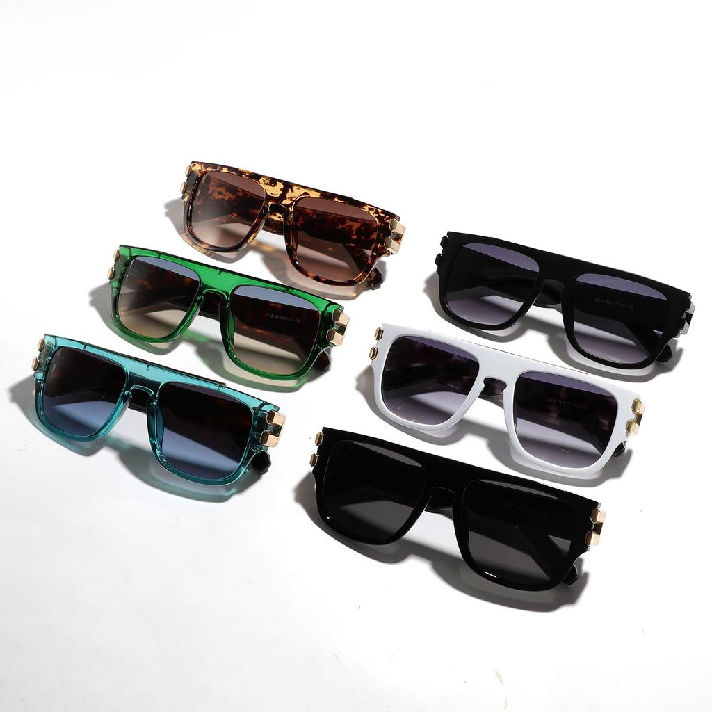 Glasses Large Frame Transparent Green Sunglasses Men'S Street Shooting Crystal Sunglasses Women