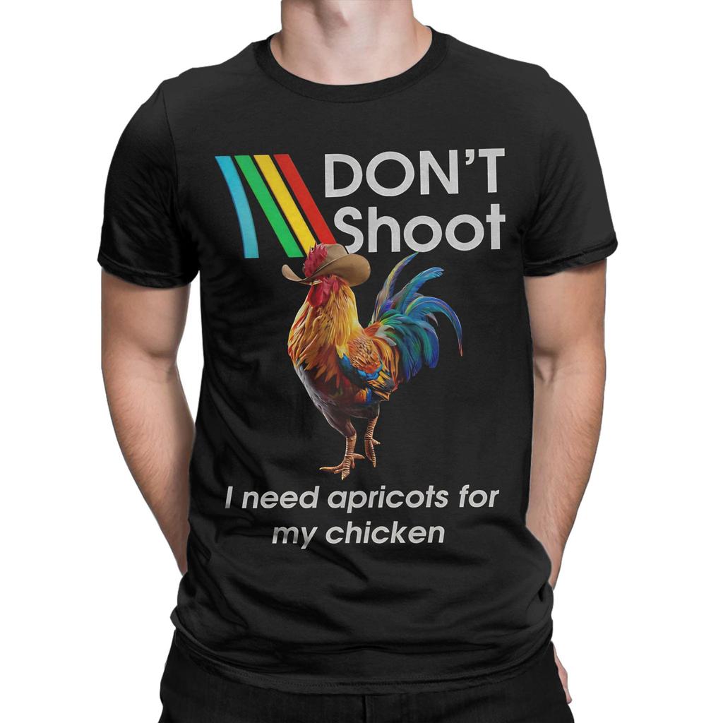 Don Shoot Game Arc Raiders Rooster TShirts Men Vintage Cotton Tees Round Neck Short Sleeve T Shirts Adult Clothing