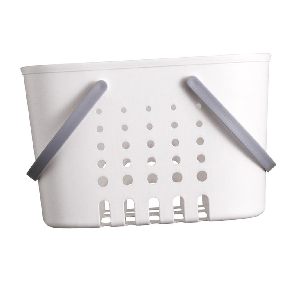 Portable Shower Caddy Hollow Basket Toiletry Organizer Sturdy for Under Sink Grey