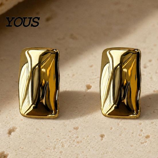 Comfortable Long-lasting Earrings 1 Pair Chunky for Women, Silver/Gold Statement Elegant Lightweight Drop Stud Earrings, Geometric Square Jewelry Gift