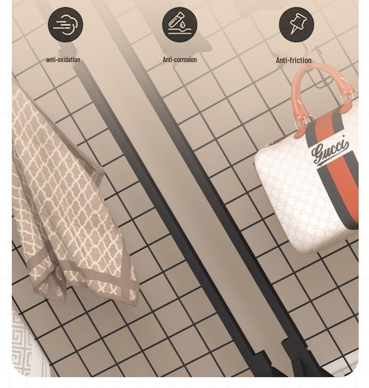 Iron Mesh Floor-Standing Display Rack with Jewelry Hooks