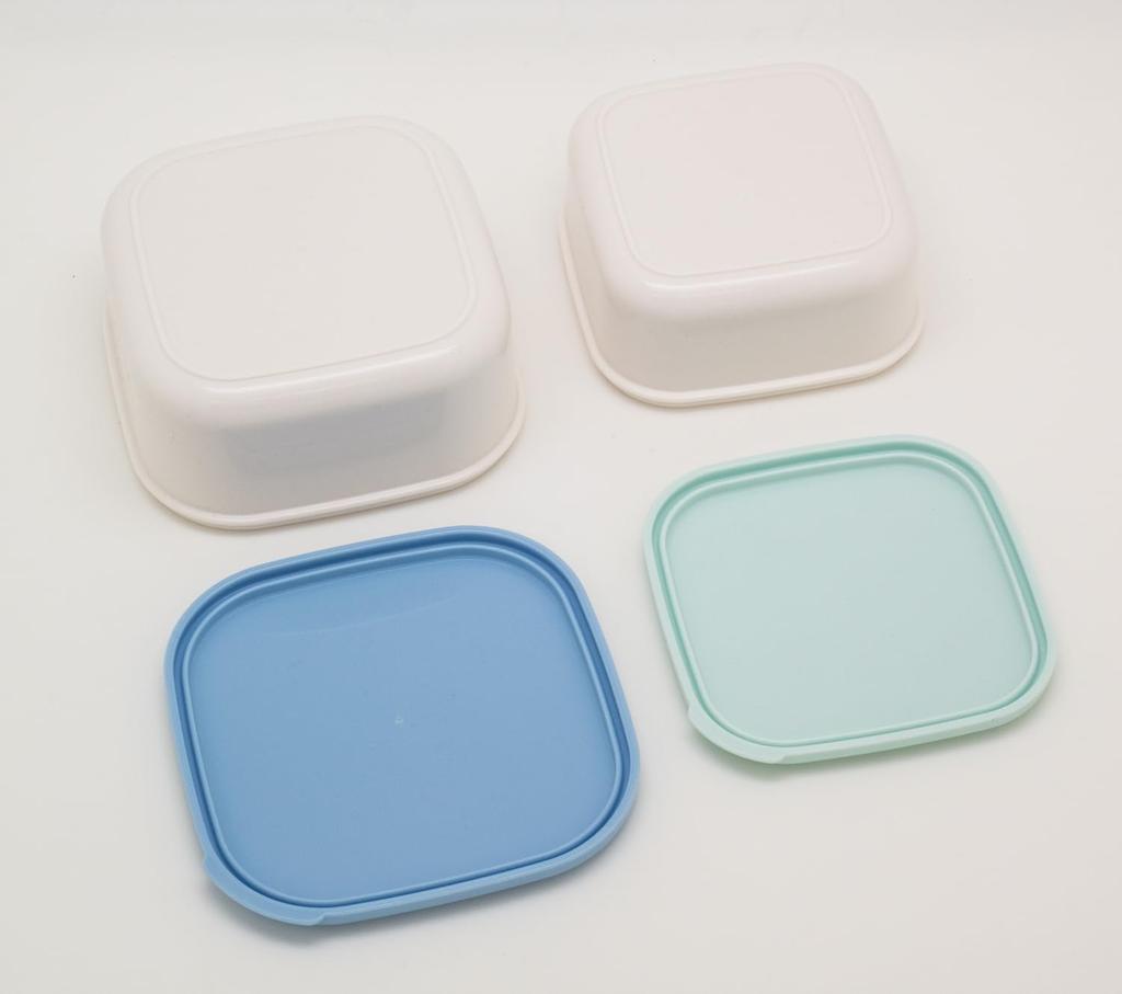 OSK Lunch Rundes Auge Aquarium Hergestellt in Mikrowelle Nesting Perfekt für und Klein und Box, Design, 2-teiliges Set, Blau, 360ml/550ml Fassungsvermögen, Japan, Sicher,