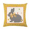 Cartoon Black and White Check Rabbit Print Pillow Cover Home Living Room Cushion Cover Pillow Cover