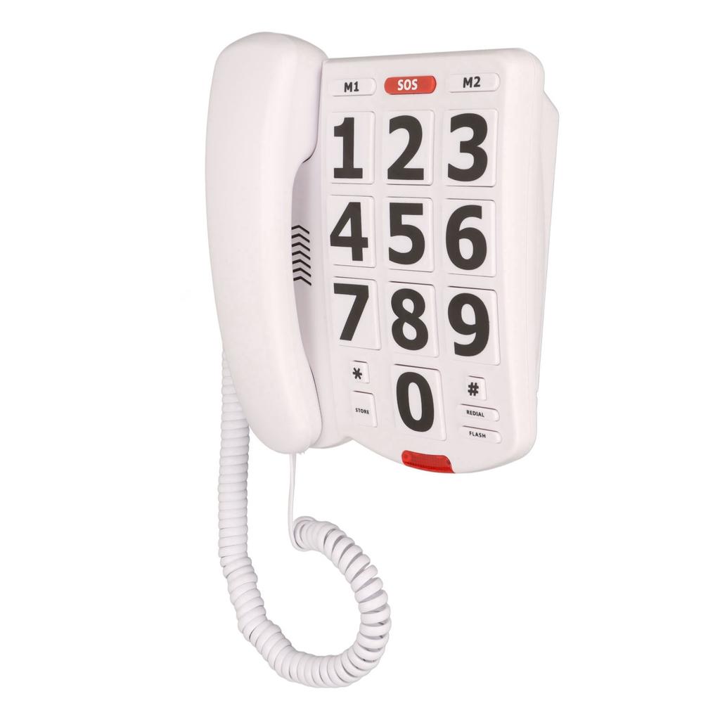 Big Button Telephone Large Adjustable Volume Last Number Redialing Corded Landline