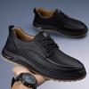 Autumn Winter New Designer Leather Sports Shoes for Men Fashion Business Loafers Male Lace Soft Sole Casual Sneakers Man