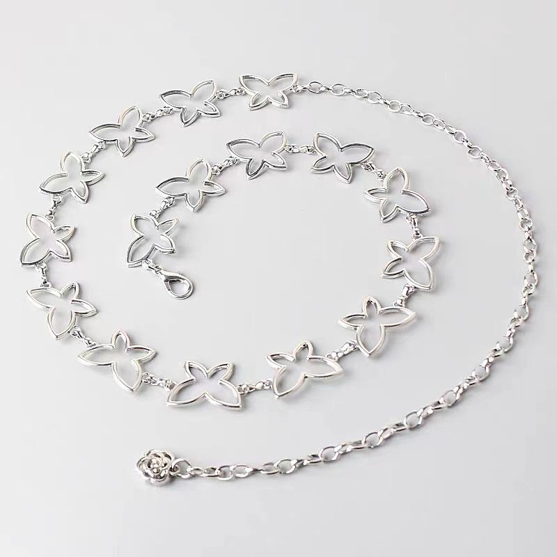 

Новая металлическая цепочка, украшенная джинсовая цепочка, - это модная женская европейская и американская инкрустированная подвеска в сочетании с поясной цепочкой