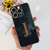 For iPhone 16 Pro Max iPhone16 Pro Fashion Initial Letter Case For iPhone 16Pro 16ProMax Clear TPU Soft Silicone Phone Cases
