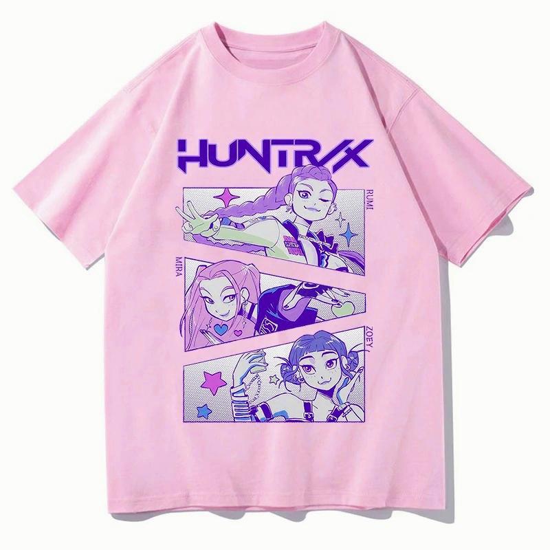 KPop Demon Hunters Huntrix Tees Zomer T-shirts Met Korte Mouwen Dames Heren Kleding Streetwear Unisex Grafische Print T-shirts