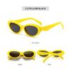 Oval-framed sunglasses, trendy sunglasses
