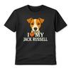 I Love My Jack Russell Cute Dog Unisex T-Shirt Terrier Gift Lover Graphic Tee