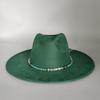 2025 Colorful Suede Wide Brim Felt Fedoras Hat for Women Men Church Jazz Cap Panama Denim Hat Wholesale Sombrero Hombre