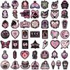 50 STÜCKE Schwarz Rosa Gothic Stil Magische Hexe Cartoon Aufkleber DIY Handy Laptop Gepäck Skateboard Graffiti Aufkleber