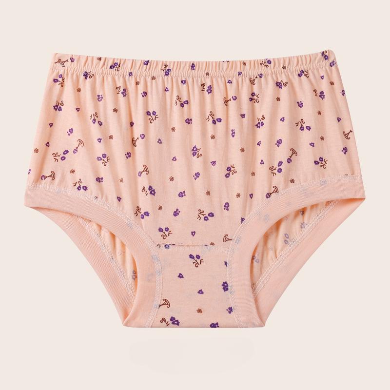 Underwear for Middle-aged Elderly Made of Pure Lingerie Cotton Breathabl Plus Size Fat Big Red Zodiac Year Triangle Panties