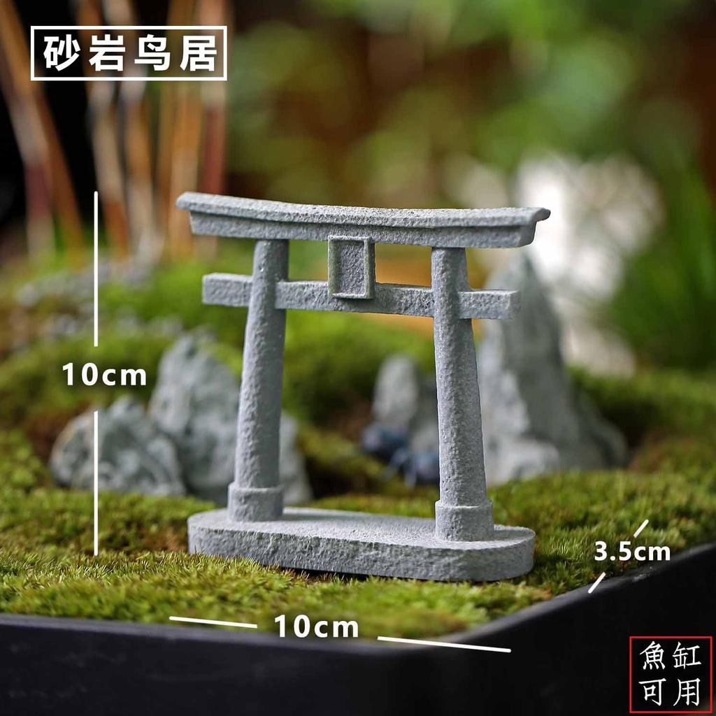 Multi-sizes Torii Gate Japanese Aquarium Decor Miniature Ornament Garden Shrine Shinto Landscape Micro Decoration Simulation
