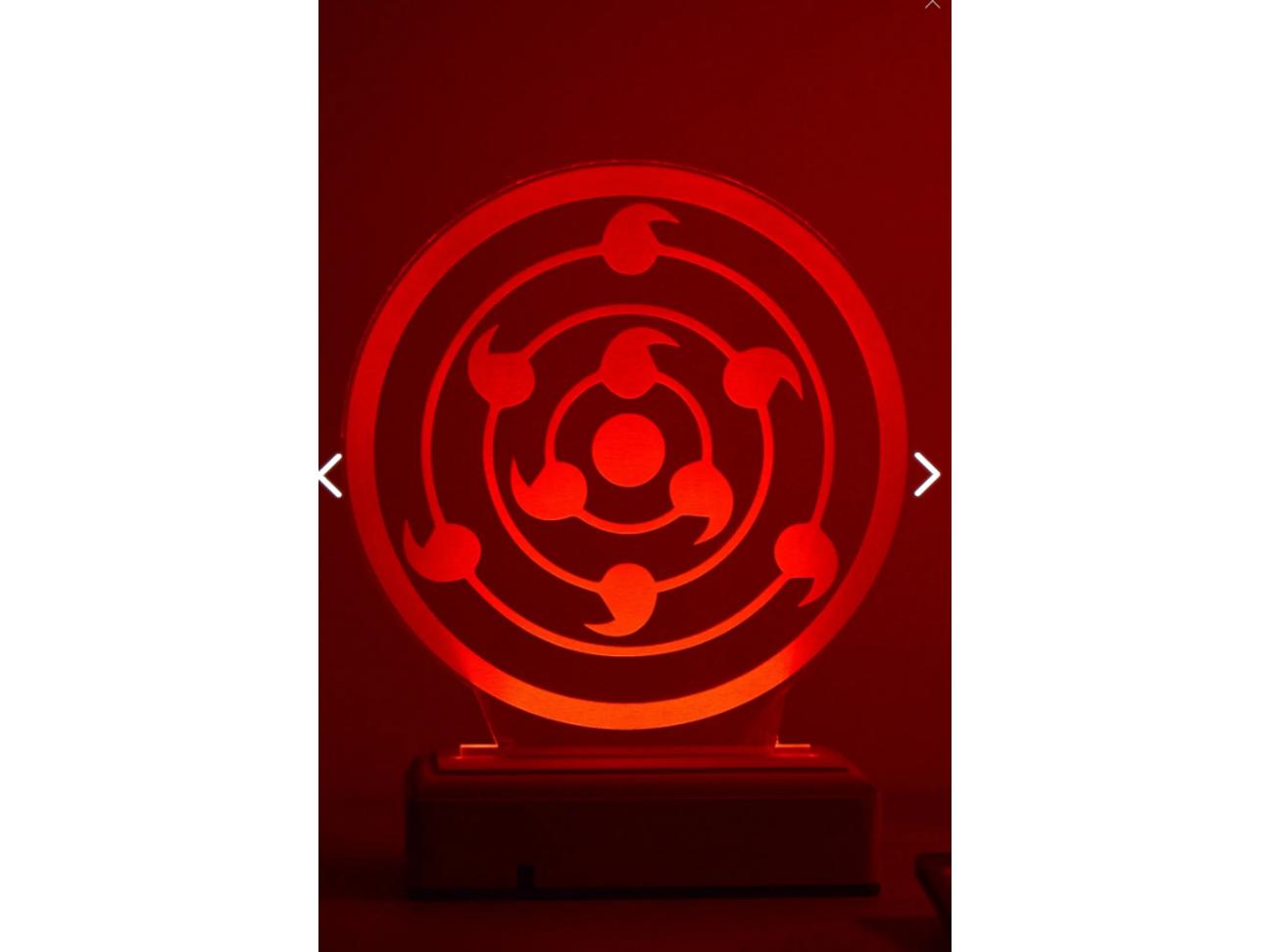 

Шаринган Наруто Символ 16 Цветов Аниме Ночной Светильник