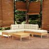 Day and Night - Day and Night Garden Furniture 6 Pieces Cream Pine Wood Cushions