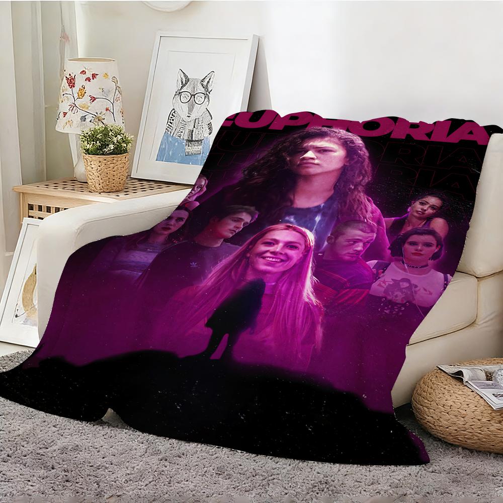 EupHOria TV Show Throw Lightweight 240g Flannel Blanket Soft Skin-friendly for Summer Cooling
