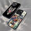 Capa de Celular Americana Bandeira dos EUA Para iPhone 17,16,15,14,13,12,11,Pro,XS,Max,Plus,Mini,SE Preto Doce Fosco Capa à Prova de Choque