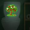 Glow-In-The-Dark Flower Toilet Sticker Luminous Toilet Decal Removable Self-Adhesive Home Decor Stickers For Bedroom Living Room