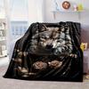 Wolf In The Garden Blanket Flannel Blanket Throw Blanket Sofa Cover Blanket Soft Premium Blanket Picnic Blanket Tv Blanket Gifts