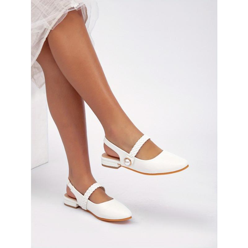 Baotou Women's Flats 2025 New Spring/Summer Collection French-Style Chunky Heel Mary Jane Flats Elegant Pairing with Dresses, Casual Flats