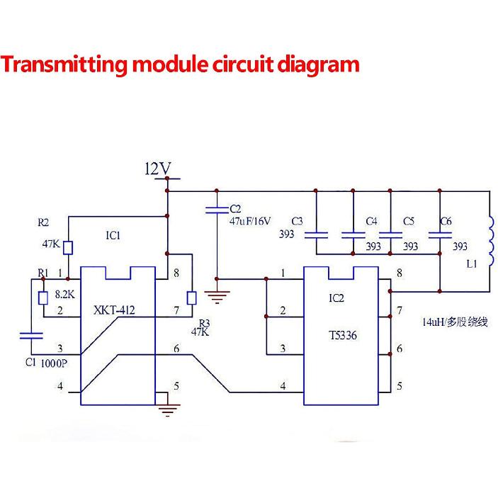 Qi Wireless Charging Module Inductive Charger Transmitter +Receiver Power Supply Module DC 5V 2A (Coil Outer Diameter 43mm)-1 Pair