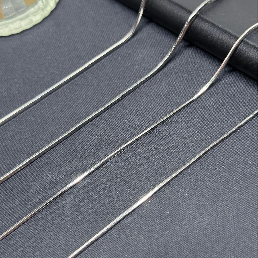 S925 Sterling Silver Octagonal Snake Bone Necklace - Light Luxury High-End Sweater Chain for Women