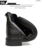 Men's Black Leather High-Top Martin Boots, Large Size, Warm Cotton Lining for Outdoor Work In Autumn and Winter