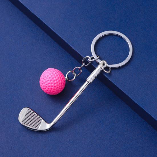 Keychain Pendant Simulated Golf Pendant Gym Keyring Sports Style Golf Club Key Holder Fitness Bag Accessories