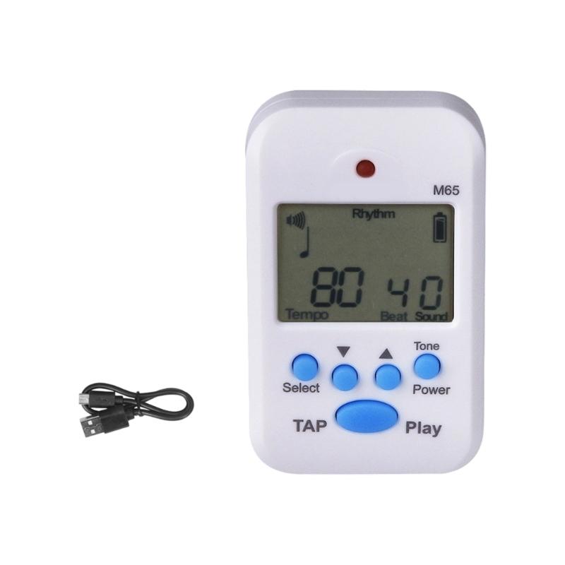 

Professional Clip on LCD Digital Metronome Small Sports Running Metronome for Guitar Violin Musical Instrument Accessory белый