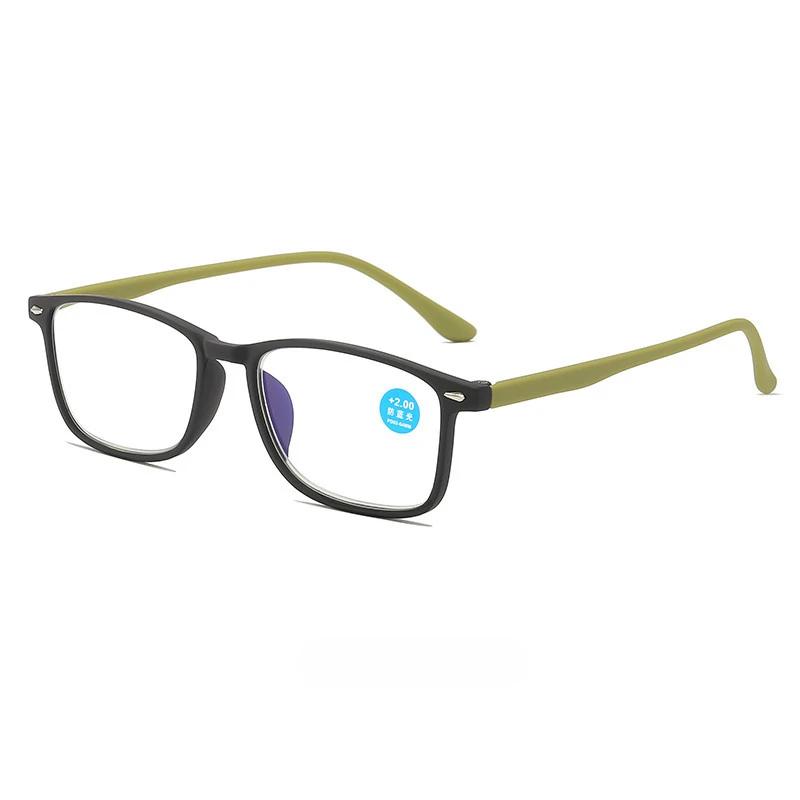 

New Anti-Blue Light Reading Glasses Unisex Fashionable Square-Frame High-Definition Comfort Presbyopia Eyewear 0 To +4.0 4.0 чорний