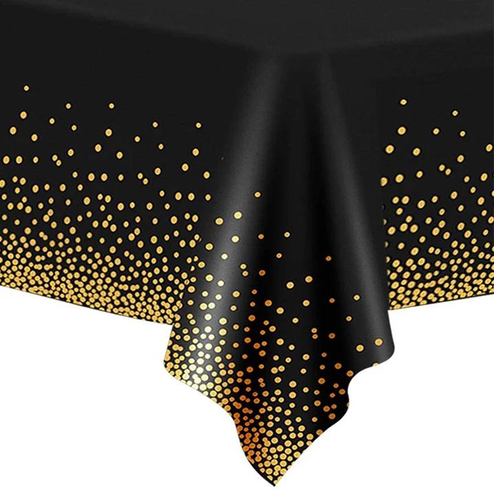 Confetti Tablecloth Black 137X274
