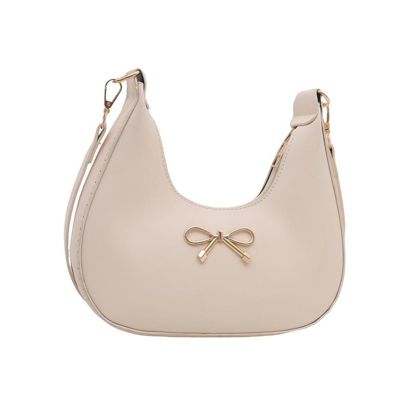 Temperament versatile women's bag fashion bow underarm bag niche design shoulder messenger bag