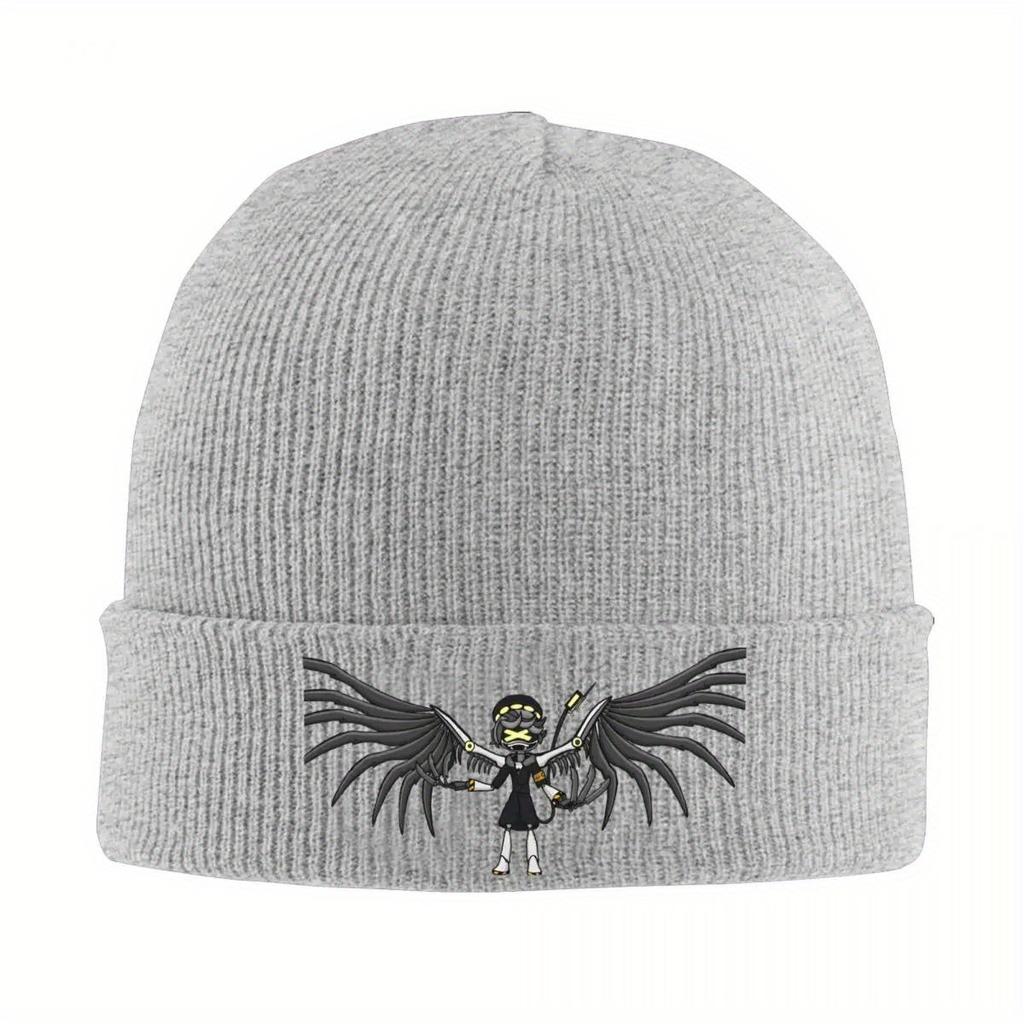 Anime Murder Drones Gothic Beanie Hats Knitting Hat Outdoor Sport Elastic Female Male Caps Autumn Winter Graphic Bonnet Hats