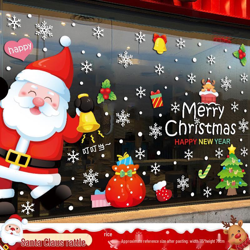 Santa Claus Window Cling Christmas Decoration Decal