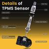 Universal TPMS Sensor 315MHz+433MHz, Tire Pressure Monitoring Sensor Programmable Compatible with TPMS Tool TS408 TS508, Replaceable Metal Valve Stem