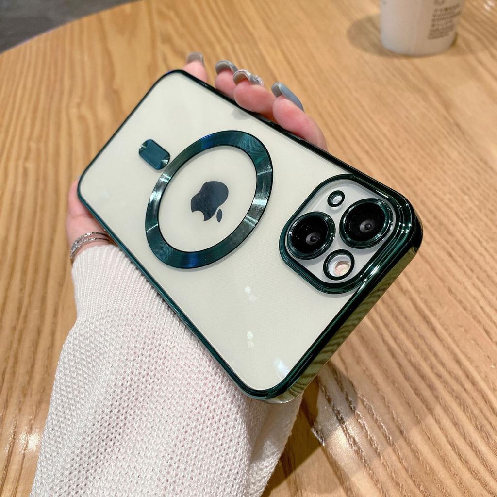 Anwendbar auf iPhone16E Galvanisiertes Magnetisches CD-Muster Linsenfolie Handyhülle Apple 15 Magnetische Vollschutzhülle 14