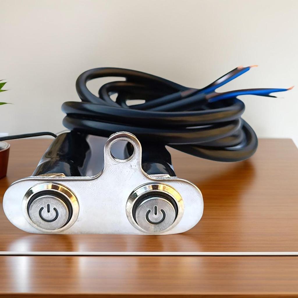 Motorcycle Handlebar Light Button Automatic Lock Headlight Spotlight Button Multifunctional Waterproof Replacement Parts For