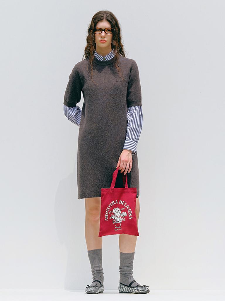 Luvm Wool Knit Dress_Charcoal Gray
