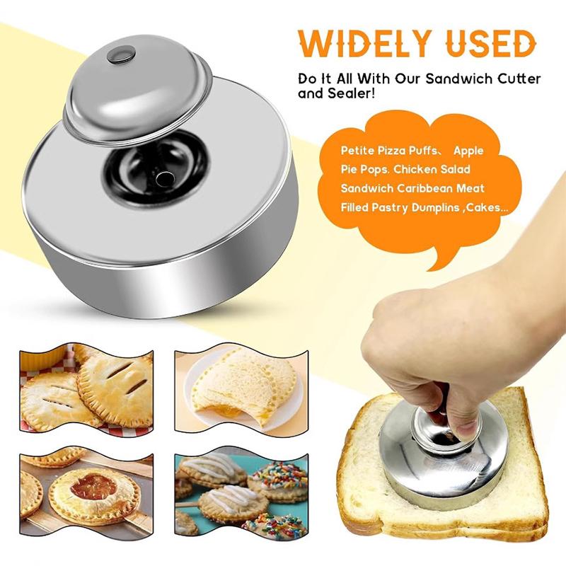 Kráječ a uzavírač sendvičů Nerezová forma na sendviče Kulatý tvar Nástroj na přípravu snídaně Kuchyňské doplňky pro restaurace