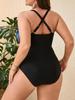 Plus Size Slimming One-Piece Swimsuit – Fashionable Print